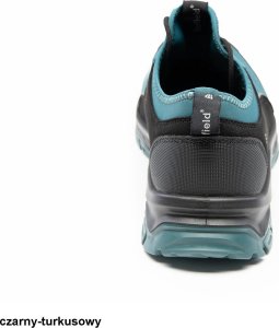 BBBO S1PS SR FO ESD - półbut wytrzymała tkanina poliestera mikrofibra higroskopijna wyściółka wkładka antygrzybiczna - czarny-turkusowy 44 19