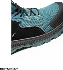 BBBO S1PS SR FO ESD - półbut wytrzymała tkanina poliestera mikrofibra higroskopijna wyściółka wkładka antygrzybiczna - czarny-turkusowy 44 28