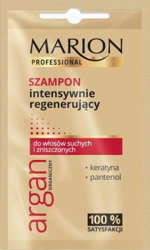 Marion Professional Argan Organiczny Szampon do włosów intensywnie regenerujący 10g 1