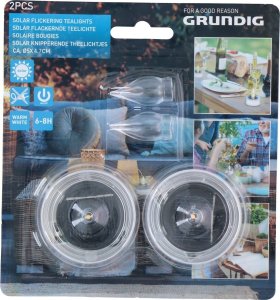 Grundig solarny podgrzewacz zestaw 2 świeczek LED 3