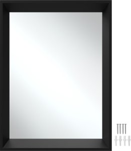 Prostokątne lustro ścienne Elina z ramą z tworzywa sztucznego - 50 x 70 cm 1
