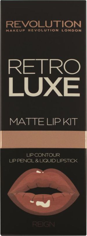Makeup Revolution Retro Luxe Kit Matte Pomadka i konturówka do ust Reign 1
