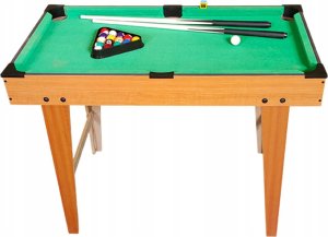 Mini Stół Do Bilarda Drewniany Bile Kije Trójkąt Kreda 2