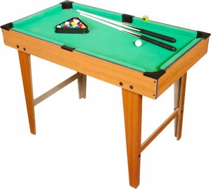 Mini Stół Do Bilarda Drewniany Bile Kije Trójkąt Kreda 3