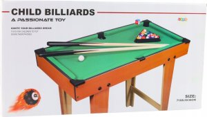 Mini Stół Do Bilarda Drewniany Bile Kije Trójkąt Kreda 4