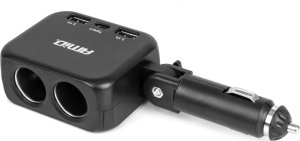 Rozdzielacz gniazda zapalniczki z ładowarką 2x usb-a 1x usb-c 12v 24v 100w 180° amio-04357 1