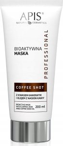 Apis Coffee Shot Bioaktywna maska z kwasem kawowym i olejem nasion kawy 200ml 2