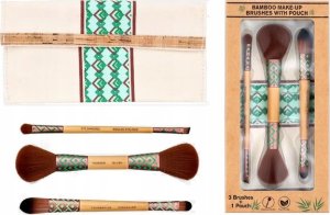 Ilu Zestaw 5 pędzli do makijażu + Bambusowa tuba do przechowywania 2