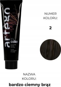 Artego Its Color Farba do włosów w kremie 150ml Bardzo Ciemny Brąz (2.0 - 2-N) 9