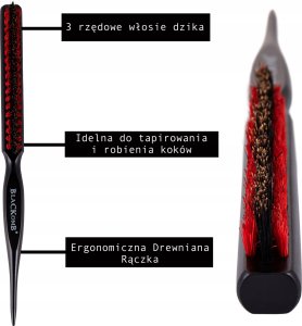 BlacKomb Szczotka Do Włosów Kokówka Naturalny Włos Dzika 3