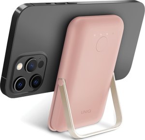 UNIQ Powerbank Hoveo 5000mAh USB-C 20WPD Fast charge Wireless Magnetic różowy/blush pink 6