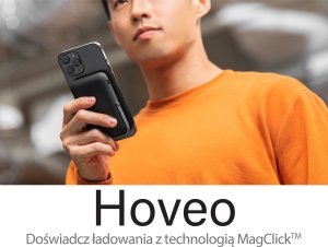 UNIQ Powerbank Hoveo 5000mAh USB-C 20WPD Fast charge Wireless Magnetic różowy/blush pink 9