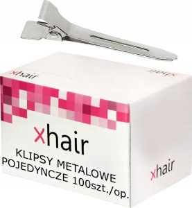 Xhair Profesjonalne pojedyncze metalowe klipsy fryzjerskie 56mm 100szt 1