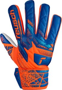 Rękawice bramkarskie Reusch Attrakt Starter Solid Finger Support Junior pomarańczowo-niebieskie 5472511 2290 7,5 3