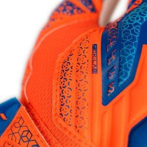 Rękawice bramkarskie Reusch Attrakt Starter Solid Finger Support Junior pomarańczowo-niebieskie 5472511 2290 7,5 6