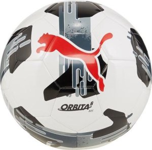 Piłka nożna Puma Orbita 6 MS biało-szaro-czerwona 84335 02 4 1