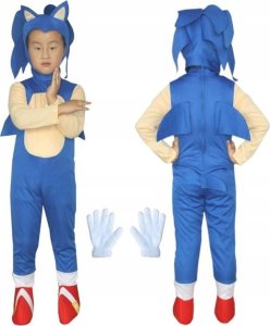 Strój Karnawałowy Kostium Jeżyk Sonic Przebranie Dla Chłopca Roz. L 134/146 12