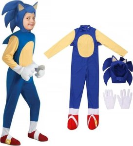 Strój Karnawałowy Kostium Jeżyk Sonic Przebranie Dla Chłopca Roz. L 134/146 2