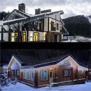 Sople 300 Led Lampki Światełka Świąteczne Zewnętrzne Kurtyna Girlanda Ip44 23