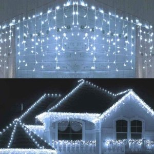 Sople 300 Led Lampki Światełka Świąteczne Zewnętrzne Kurtyna Girlanda Ip44 3