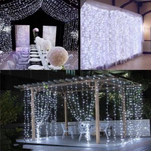 Sople 300 Led Lampki Światełka Świąteczne Zewnętrzne Kurtyna Girlanda Ip44 7