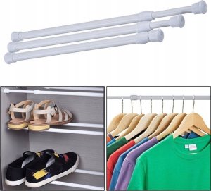 Drążek  Rozporowy  Prysznicowy  Teleskopowy  Karnisz  Regulowany  55-90Cm +Gratis 1