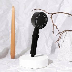 Zestaw Prysznicowy Słuchawka 5 Funkcji Wąż Uchwyt Na Ścianę Natrysk Czarny 2