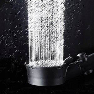 Zestaw Prysznicowy Słuchawka 5 Funkcji Wąż Uchwyt Na Ścianę Natrysk Czarny 7