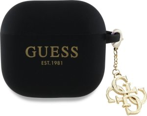 Guess GUA4LECG4K AirPods 4 cover czarny/black Silicone 4G Charm 1