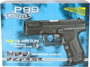 Pistolet ASG Walther P99 sprężynowy czarny 17