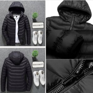 Kurtka Podgrzewana 21 Stref Na Usb Zimowa Ogrzewana Ciepła Czarna Długa Xl 7