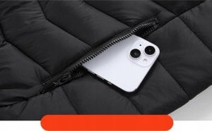 Kurtka Podgrzewana 21 Stref Na Usb Zimowa Ogrzewana Ciepła Czarna Długa Xl 9