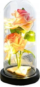 Wieczna Róża W Szkle Świecąca Led Pomysł Na Prezent Piękna Jak Prawdziwa 4