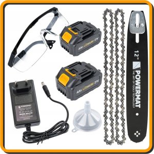 PIŁA ŁAŃCUCHOWA AKUMULATOROWA GAŁĘZIÓWKA MINI PILARKA 2x AKU 4AH 2x ŁAŃCUCH 6