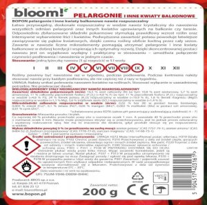 Bros Nawóz rozpuszczalny do pelargonii i innych kwiatów balkonowych 200g 3