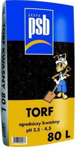 Torf ogrodniczy 80L Idealne podłoże dla roślin pH 3,5 - 4,5 2