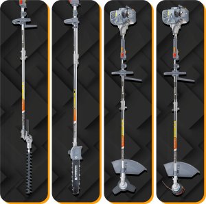 WIELOFUNKCYJNA KOSA SPALINOWA 4W1 NOŻYCE DO ŻYWOPŁOTU PIŁA WYKASZARKA 4KM 4