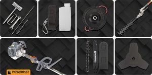 WIELOFUNKCYJNA KOSA SPALINOWA 4W1 NOŻYCE DO ŻYWOPŁOTU PIŁA WYKASZARKA 4KM 6