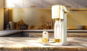 Saturator Sodastream Art + 1 butelka + gaz Biało-złoty 4