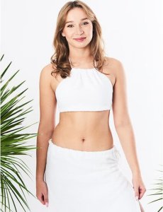 Strój na saunę BEMBEA FROTTE z figami OEKO-TEX Standard YEYE Made in Nature FBM 2