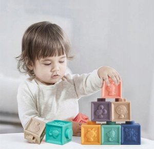 Miękkie Klocki Sensoryczne Dla Dzieci Zestaw 12Szt 4