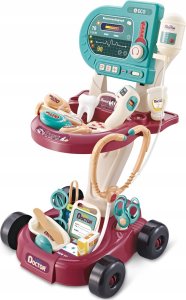 Zestaw Lekarza Dla Dzieci Zestaw Doktor Wózek Ekg Dźwięk Światło Termometr 12