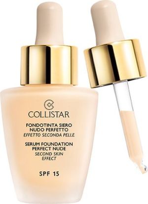 Collistar Serum Foundation Perfect Nude SPF15 Second Skin Effect podkład do twarzy 1 Avorio 30ml 1