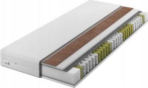 IZER Materac sprężynowy GoldPLUS 100x200 z KOKOSEM | Dwustronny H3 i H4| 7 stref | Rdzeń ze sprężyn kieszeniowych | Pokrowiec pikowany 2