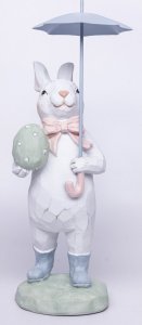 Dekoracja - Królik w kaloszach i pod parasolem 29x9x13 cm GINO 3