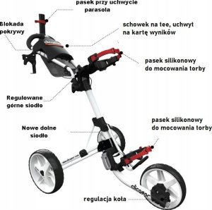 Manualny wózek golfowy Clicgear Model 4.0 (srebrny mat) 1