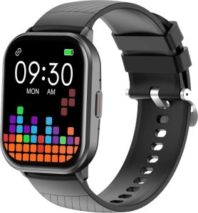 Smartwatch czarny sportowy z dwoma paskami zestaw 6