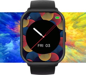 Smartwatch czarny sportowy z dwoma paskami zestaw 9