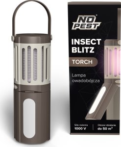 Lampa Owadobójcza UV na Komary Muchy Osy Ćmy Meszki i Inne Owady Przenośna Lampa Latarka "Insect Blitz Torch" 3