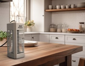 Lampa Owadobójcza UV na Komary Muchy Osy Ćmy Meszki i Inne Owady Przenośny Lampion Lampa "Insect Blitz Lumeo" w Kolorze Jasnym 10